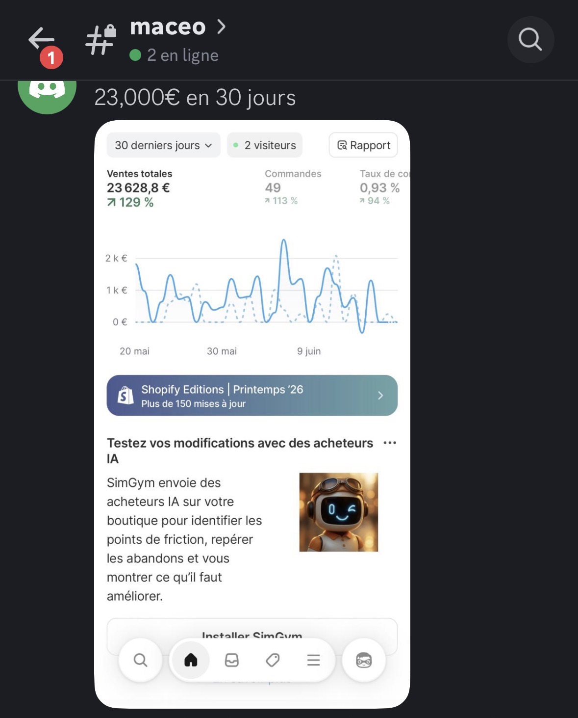 23k€ en 30 jours — Macéo