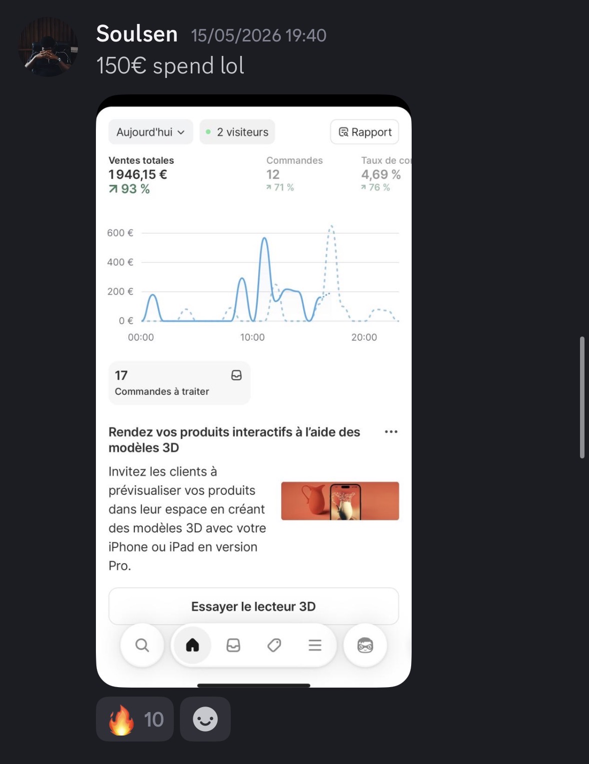 1,946€ en 1 jour — Soulsen
